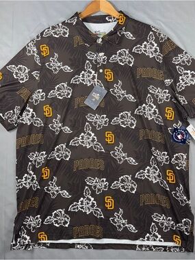 San Diego Padres Shirt Mens 3XL Brown MLB Baseball Reyn Spooner Hawaiian Aloha